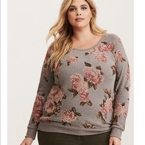 Torrid Floral Print Sweatshirt